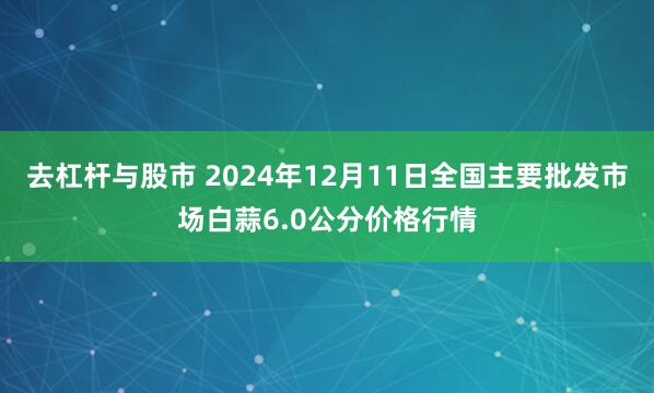 去杠杆与股市 2024年12月11日全国主要批发市场白蒜6.0公分价格行情